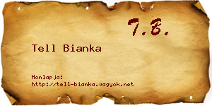 Tell Bianka névjegykártya